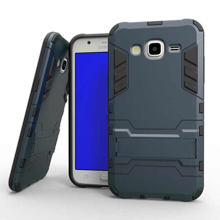 Ốp lưng chống sốc Iron man dành cho Samsung Galaxy J3 2016 có chân dựng máy