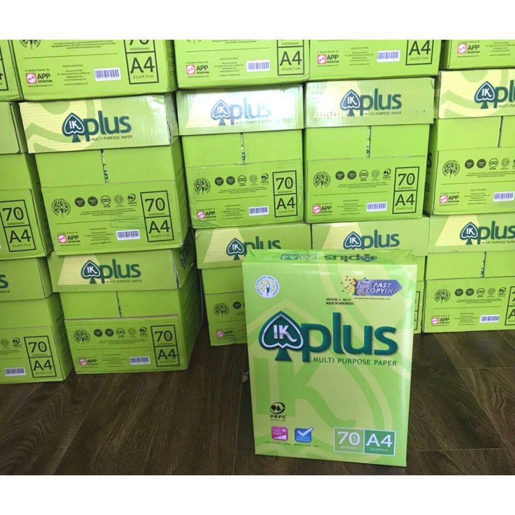 Giấy in IK Plus, giấy in, A4/A5, 70gsm chất lượng, giá rẻ, uy tín (1ream 500 tờ)