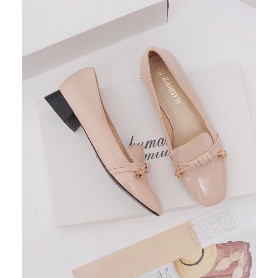 GIÀY MỌI DA BÓNG 3CM