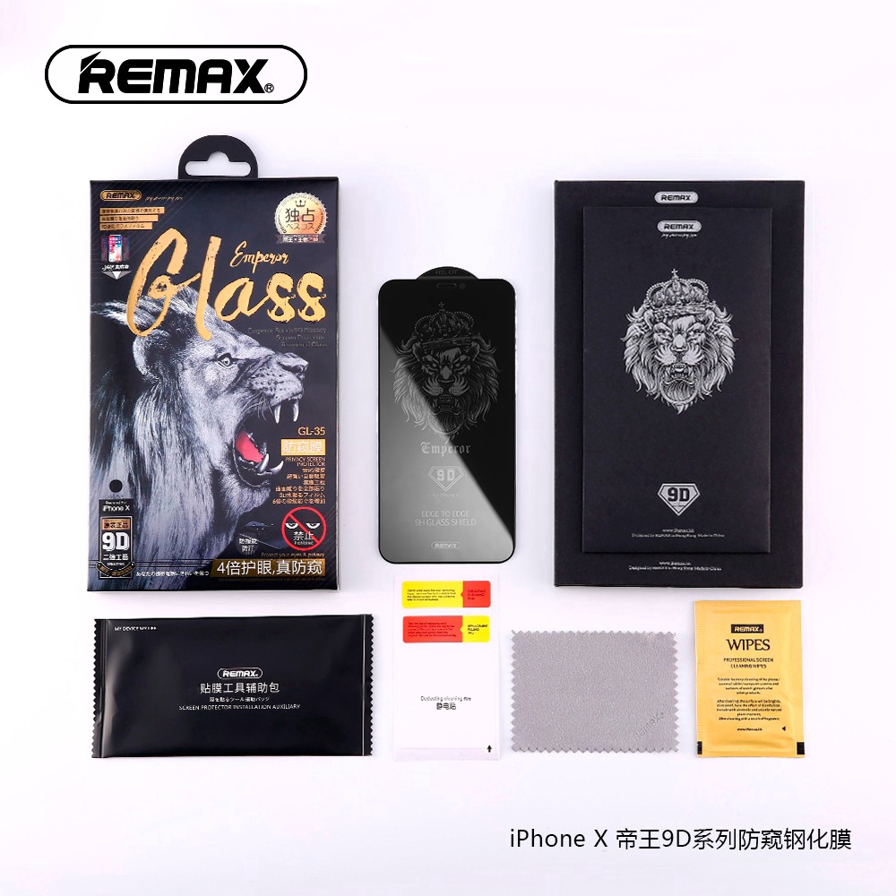 Bộ kính cường lực bảo vệ màn hình Iphone REMAX 9D