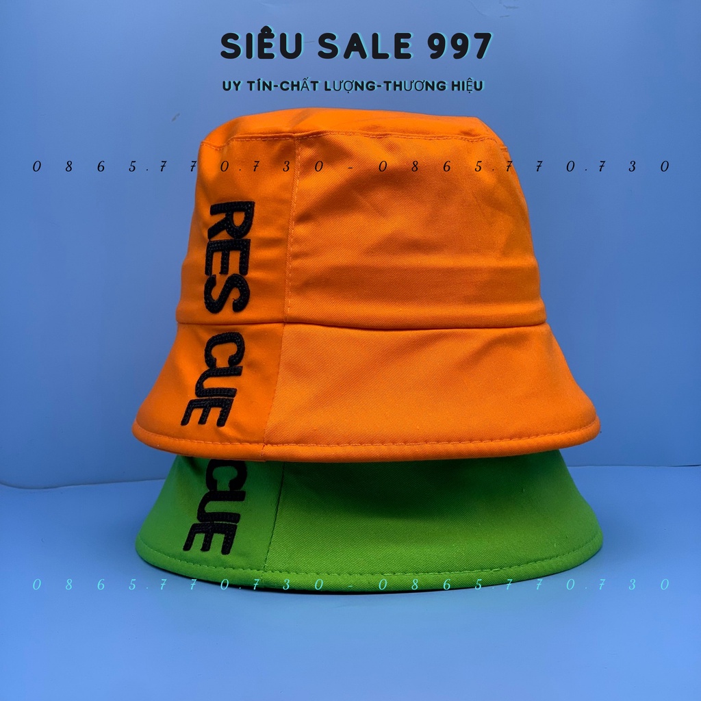 MŨ BUCKET CỤP HÀN QUỐC RESCUE KAKI 2 MÀU CAO CẤP THỜI TRANG NAM NỮ