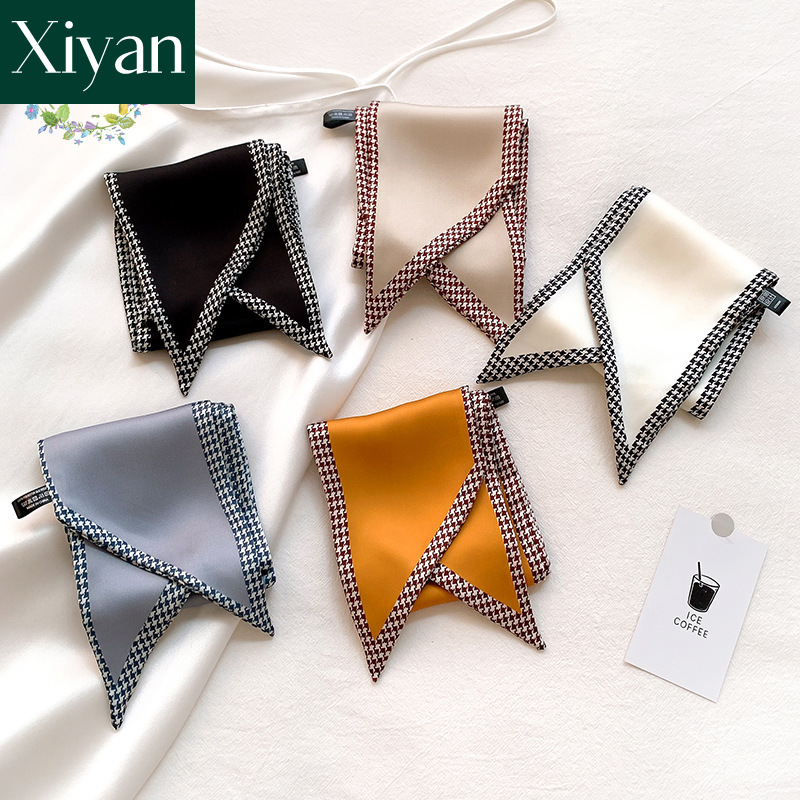 Khăn Quàng Cổ Bằng Lụa Nhân Tạo Phong Cách Nhật Bản Hàn Quốc Dành Cho Nữ
