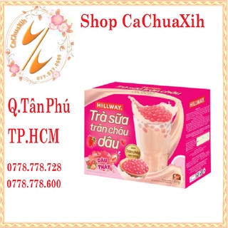 Trà sữa trân châu Hillway vị dâu hộp 225g