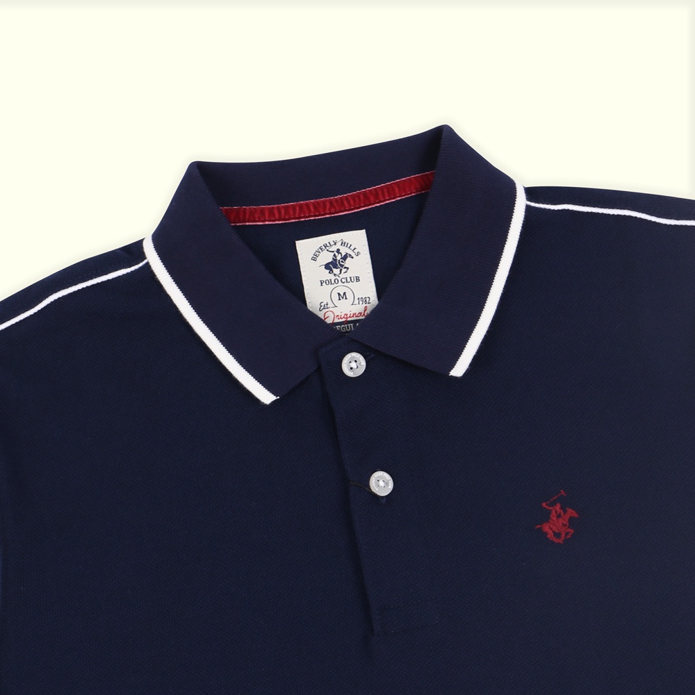 Áo polo Ngắn tay Nam  Beverly Hills Polo Club Regularfit Navy NV- PMRSS20TL046