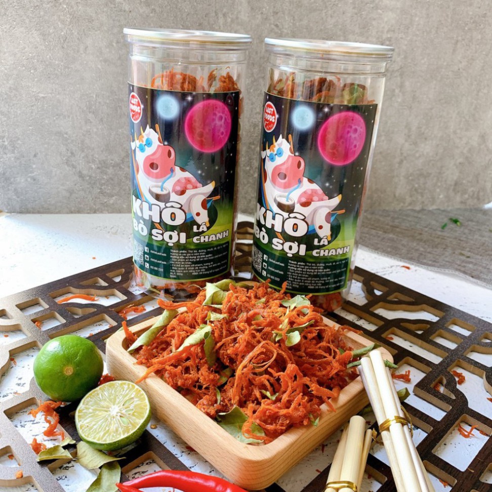 Bò khô sợi  lá chanh 300g cay vừa , THIÊN ĐƯỜNG ĂN VẶT  với các món đồ ăn vặt các miền giá rẻ | BigBuy360 - bigbuy360.vn