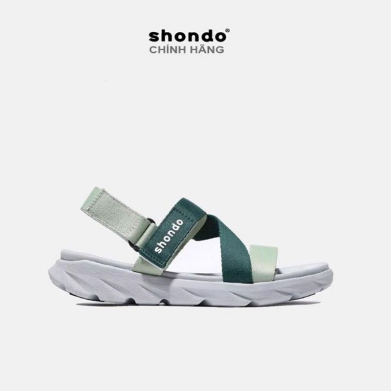 Giày Sandal Shondo đế xám ombre xanh lá F6S2140