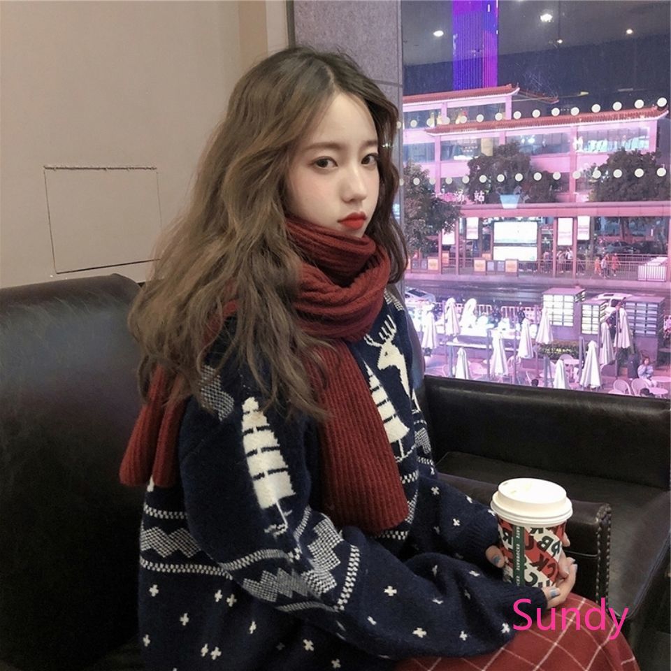 Áo Len Nữ Dài Tay Cổ Tròn Thời Trang Hàn Quốc | BigBuy360 - bigbuy360.vn