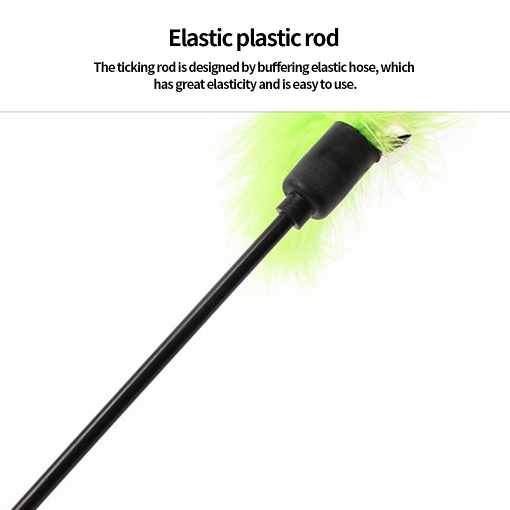 Đồ chơi lông vũ bằng nhựa co giãn màu sắc ngẫu nhiên cho thú cưng