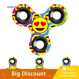 【Ready Stock】Funny Smile Trick Emoticon Fidget Hand Tri-Spinner Stress Relief Focus Desk Toy