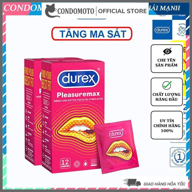 Bao cao su GAI Durex Pleasuremax 12pcs. Bao cao su gai tăng độ khoái cảm, sâu càng thấm.