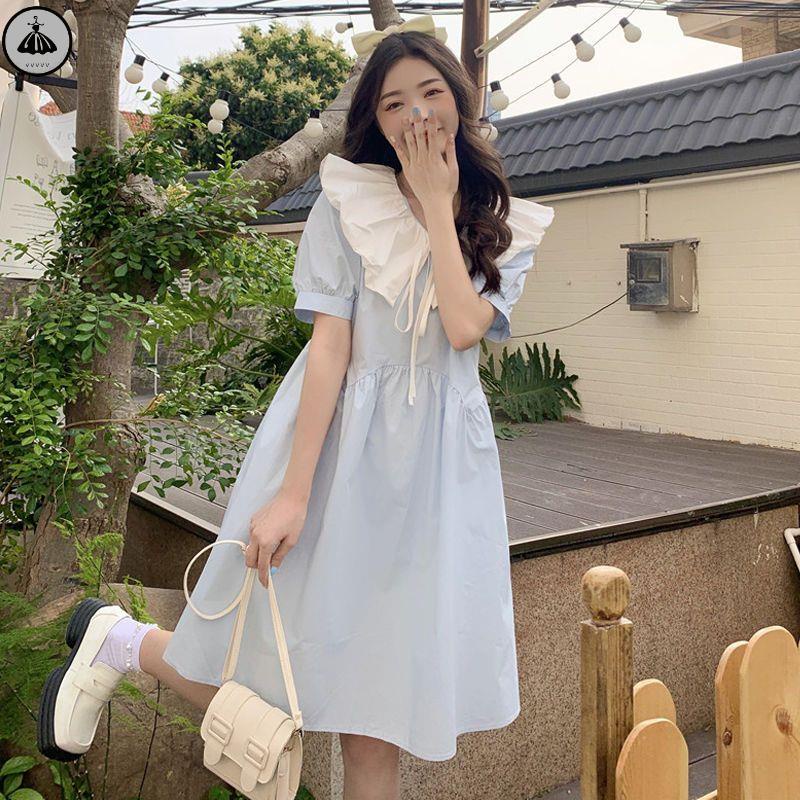 Váy babydoll Đầm Tay Phồng Thời Trang Mùa Hè Hàn Quốc 2022 Mới Cho Nữ