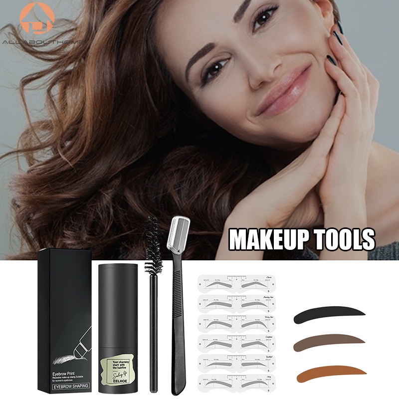 Bộ dụng cụ khuôn vẽ lông mày One Step chống thấm nước có thể tái sử dụng
