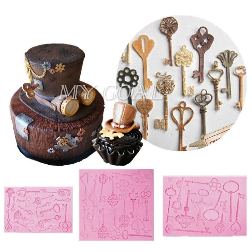 Khuôn Silicone Làm Bánh Hình Chìa Khóa Cổ Điển