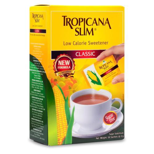 [CHÍNH HÃNG] Đường Bắp Ăn Kiêng Tropicana Slim Classic Sucraslose (50 gói x 2g)