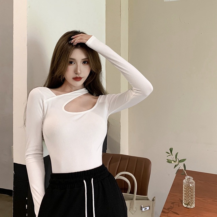 NRVP Áo thun nữ tay dài phong cách Hàn Quốc mới năm 2021