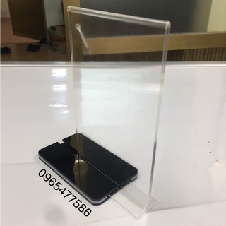 Menu mica A6 (10 x 15cm),Card Stand loại đẹp đế lùa