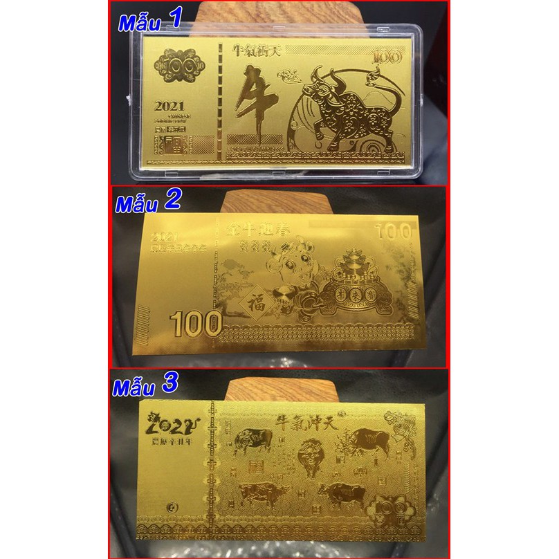 [Lì Xì Tết] Tờ Tiền Hình Con Trâu 100 Macao Plastic Lưu Niệm  -  (3 Mẫu)Tặng Kèm Bao Lì Xì Tết | BigBuy360 - bigbuy360.vn