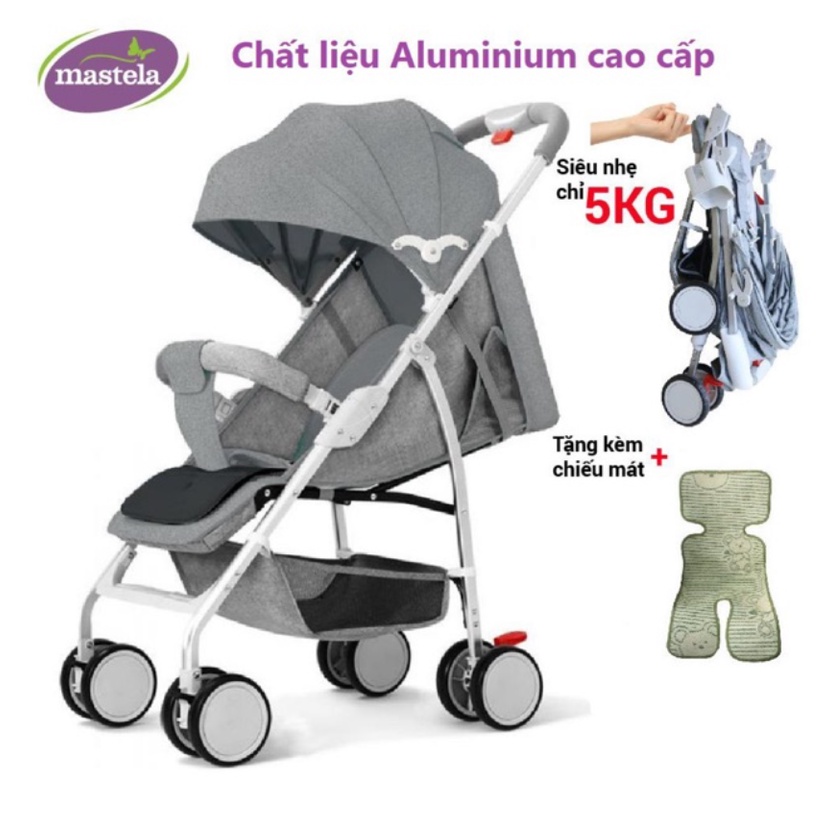 Xe đẩy du lịch A2 - Khung hợp kim cao cấp siêu nhẹ, dễ dàng gấp gọn, bảo hành 12 tháng chính hãng