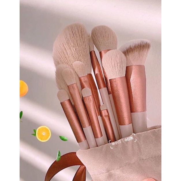 Bộ Cọ Trang Điểm⭐️Cọ Makeup Cá Nhân Set 13 Cây Lông Mềm Mịn Chất Đẹp Hàng Hot Nội Địa Màu Xanh/ Hồng Nhãn Hiệu FIX