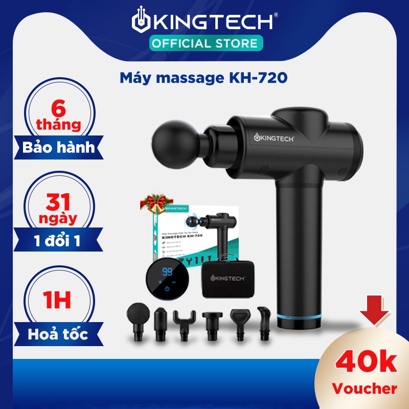 Máy Massage Cầm Tay Cao Cấp KINGTECH KH-720 - 20 Cấp Độ, Mát Xa Chuyên Sâu, Giảm Đau Cơ, Cứng Khớp - Bảo Hành 6 tháng