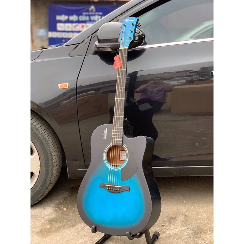 ĐÀN GUITAR ACOUSTIC ROSEN G11 XANH ĐEN - TẶNG KÈM FULL PHỤ KIỆN