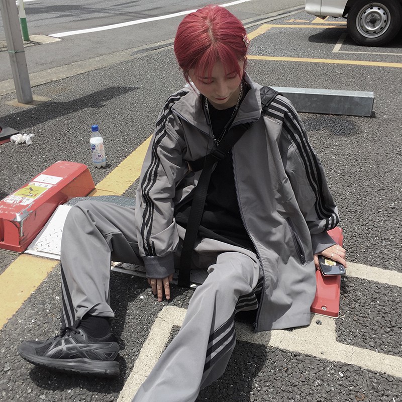 (ORDER) Áo khoác gió Nam/nữ form Unisex phối sọc tay style Retro Ulzzang Nhật Bản | BigBuy360 - bigbuy360.vn