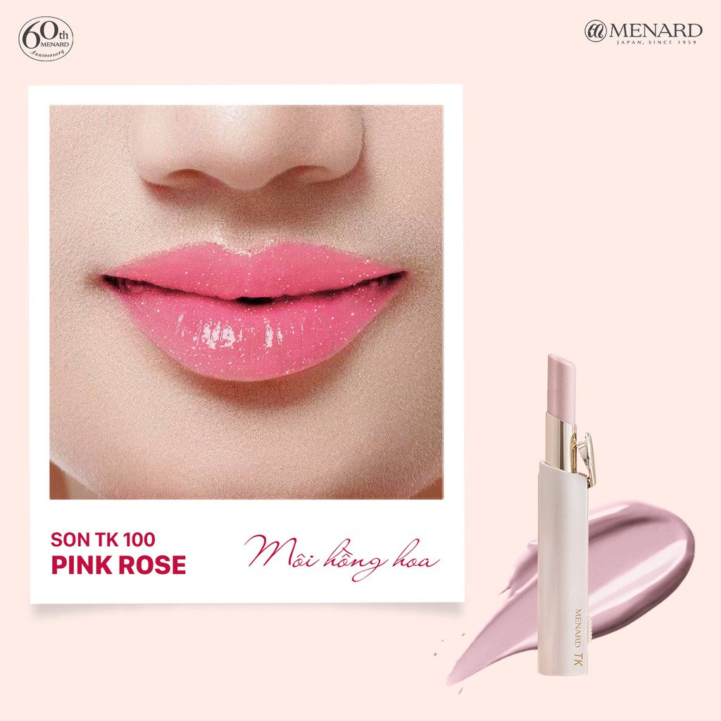 Son dưỡng không lem trôi. chống oxy hóa môi Menard TK Lipstick 3.2g