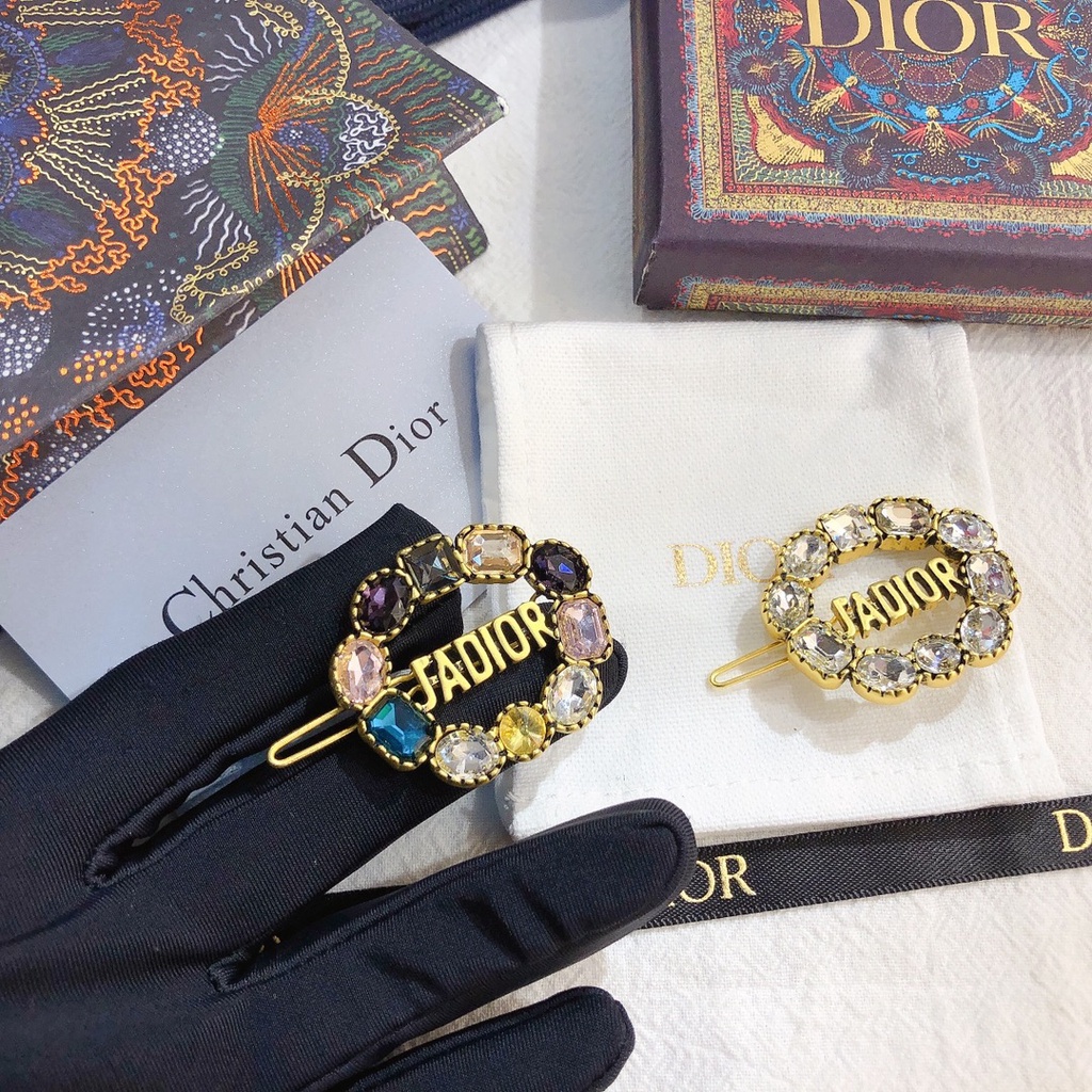 Kẹp Tóc Dior Đính Kim Cương Giả Thời Trang Cho Nữ