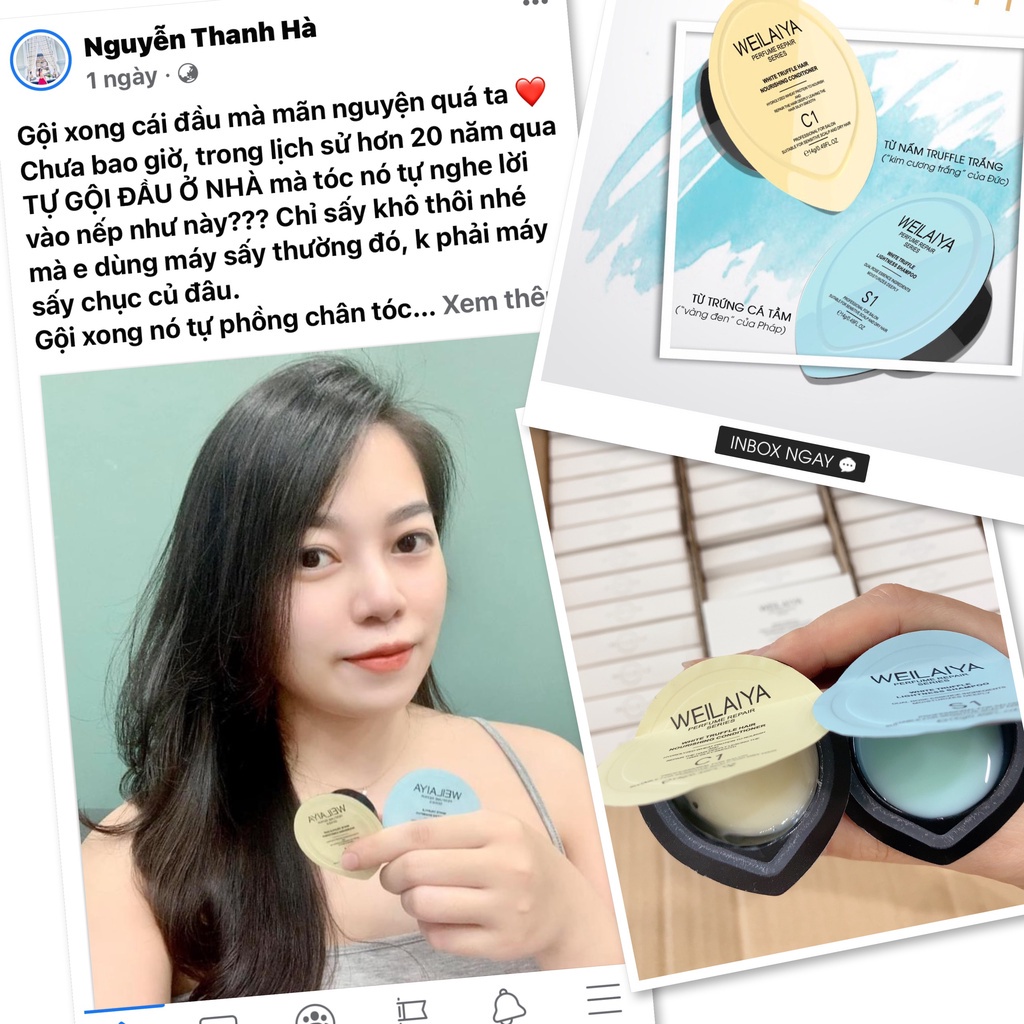 Dầu Gội Xả Phục Hồi Mini Weilaiya Truffle, Đa Tầng Nấm Truffle, Phục Hồi Tóc Xơ, Khô