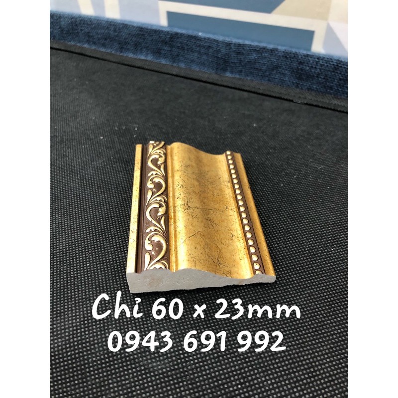 Chỉ nhựa composite vàng đồng giả cổ bản 6cm hoàn thiện bề mặt
