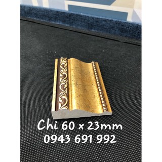 Chỉ nhựa composite vàng đồng giả cổ bản 6cm hoàn thiện bề mặt