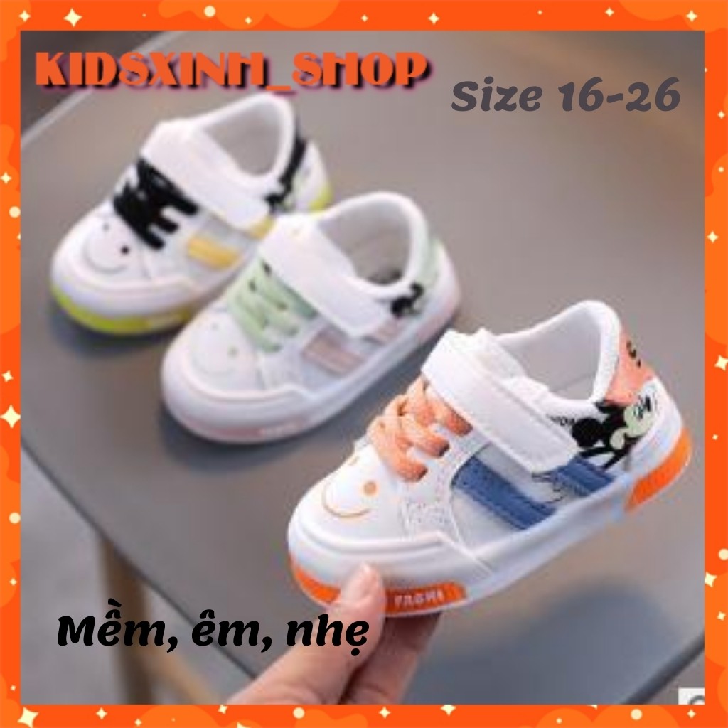 Giày Thể Thao Bé Trai Bé Gái Mickey Siêu Mềm Nhẹ Size 16-26