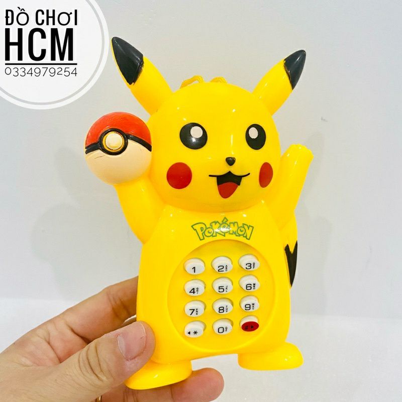 《HCM》 ĐỒ CHƠI ĐIỆN THOẠI PIKACHU CÓ NHẠC CÓ ĐÈN