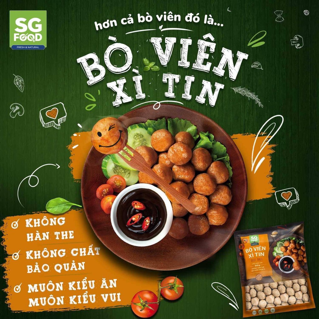 Bò viên xì tin