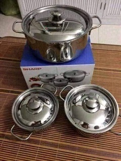 Bộ 3 Nồi Sharp HN5636 Cao Cấp -Phân Phối Chính Thức
