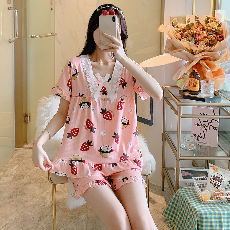 Bộ đồ ngủ ngắn tay đáng yêu dành cho nữ