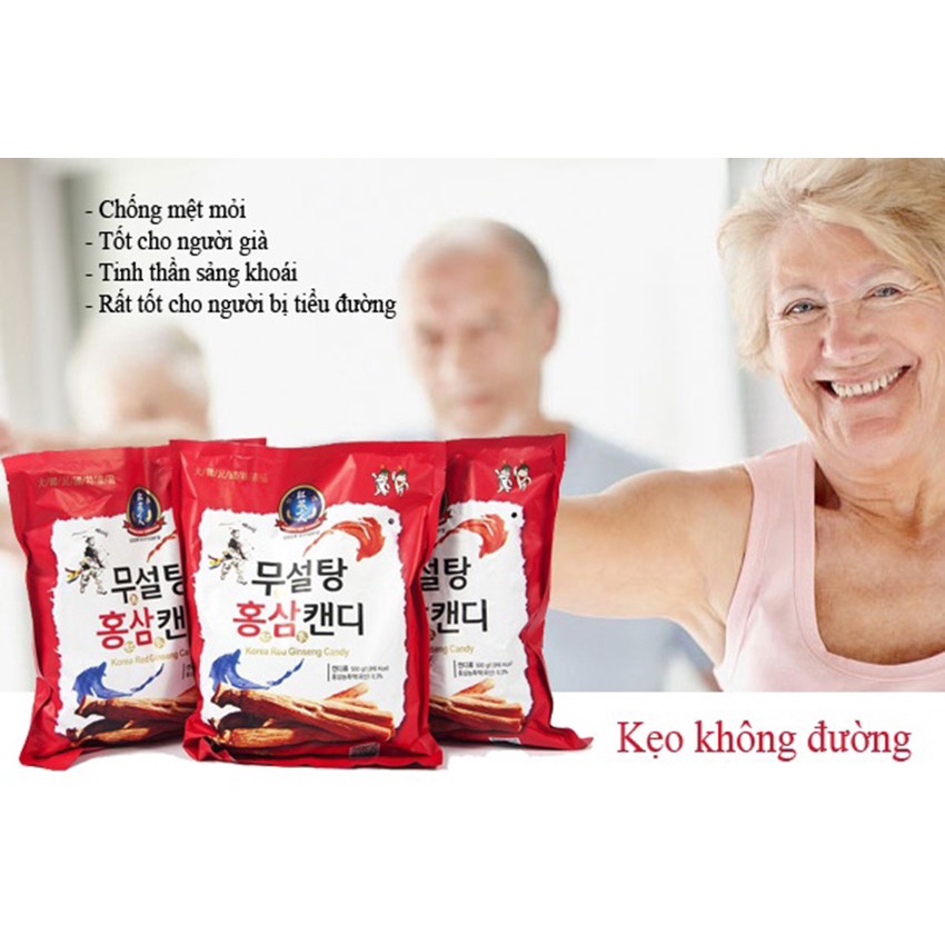 Kẹo sâm không đường 365 Hàn Quốc (500g)