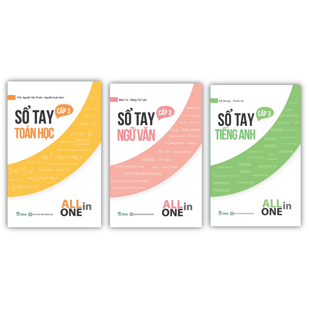 Sách - Combo Sổ tay Toán Văn Anh Cấp 3 - All in one (MC)