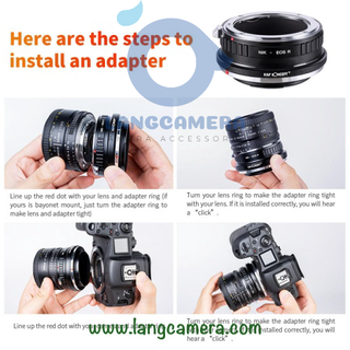 Ngàm chuyển AI - Eos R hiệu K&F Concept (để sử dụng lens Nikon trên máy Canon EOS R)