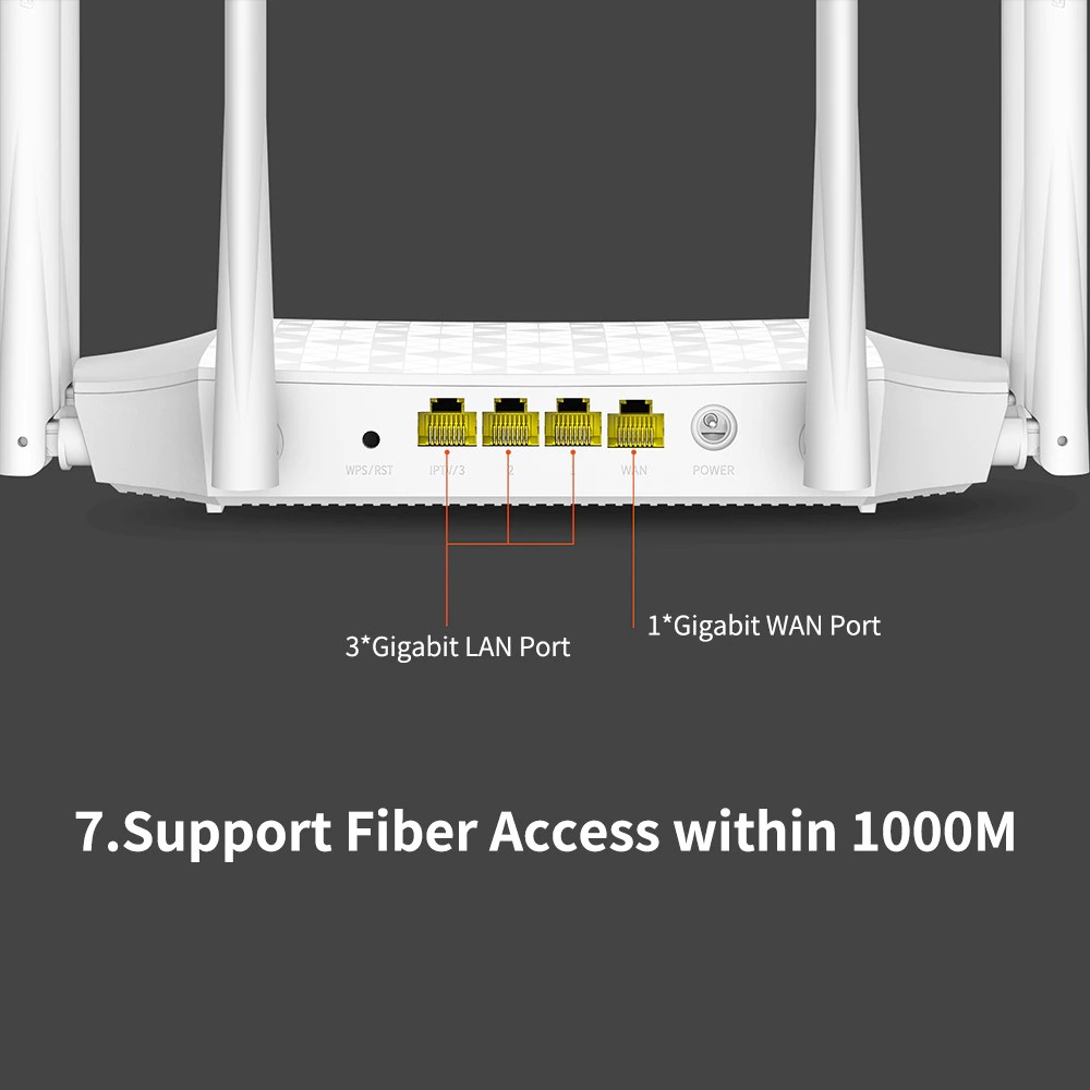 [Mã ELMS05 giảm 5% đơn 300k]Tenda AC20 Không Dây 2.4G / 5G AC2100 Wifi 2 Băng Tần Khuếch Đại Tiếp Sóng Không Dây PPPOE