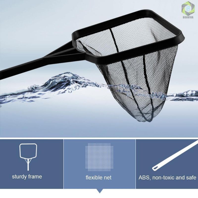 Vợt Lưới Đen Vuông Vớt Cá