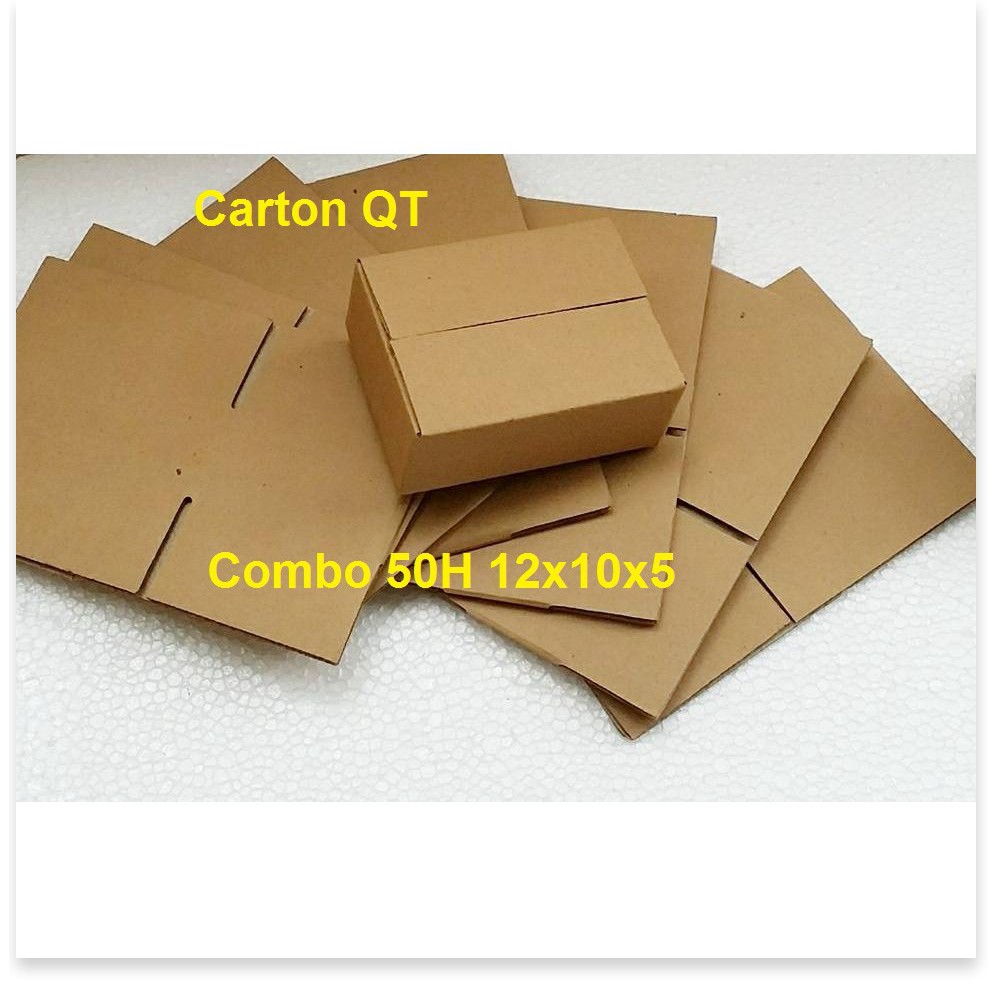 Combo 50 Thùng Hộp giấy  carton 12x10x5 ♥️ FREESHIP ♥️ Hộp giấy đóng hàng rẻ