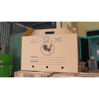 [SIÊU PHẨM] 5 Hộp carton đựng gà size 40x20x30 hộp trơn không in