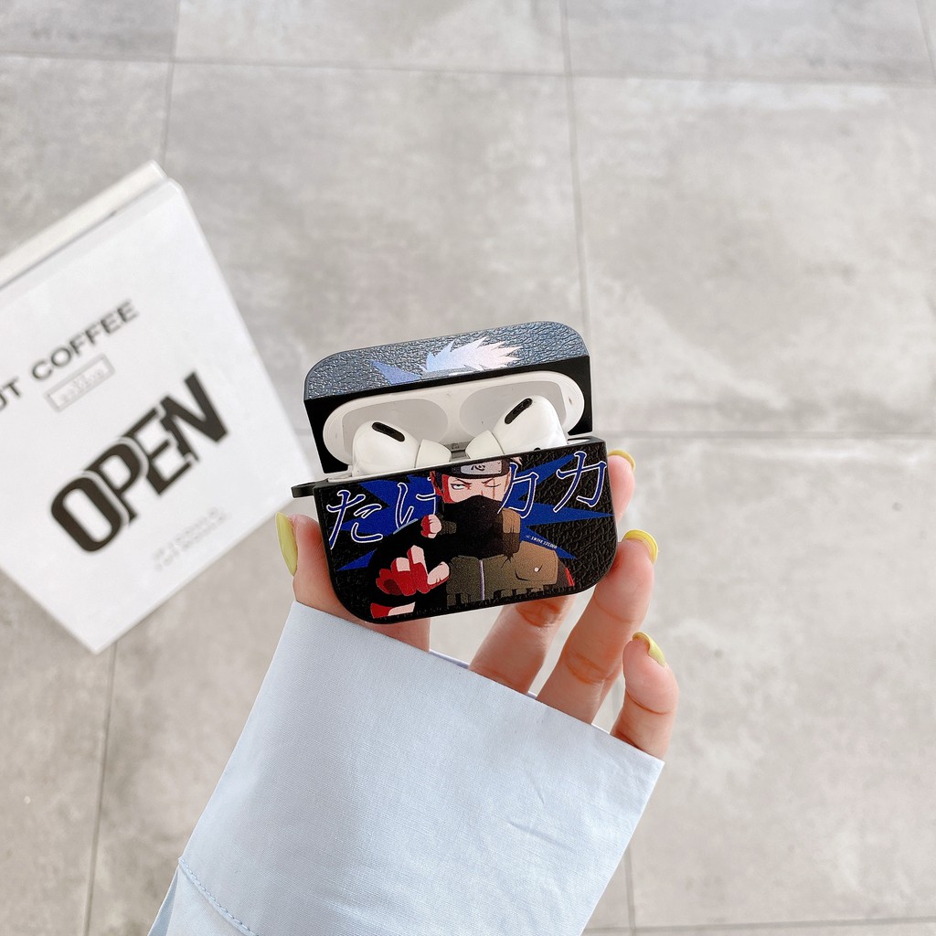 Vỏ Bảo Vệ Hộp Sạc Tai Nghe bluetooth Không Dây Airpods gen 3 pro Hình Vuông Họa Tiết Naruto Luffy