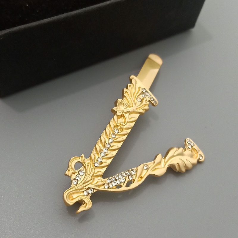 Kẹp Tóc Chữ V Đính Đá Phong Cách Retro Mới Yang Mi catwalk