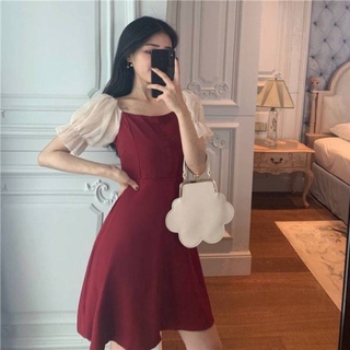 Stylish Short Sleeve Fashion A Style Retro French Dress