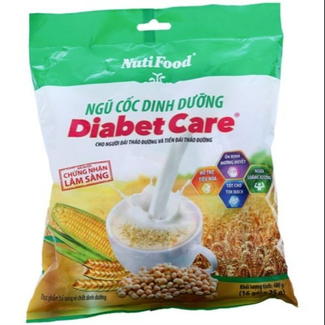 Ngũ cốc Diabet Care Dành cho người tiểu đường [ Bịch 16 gói x 25gr ]