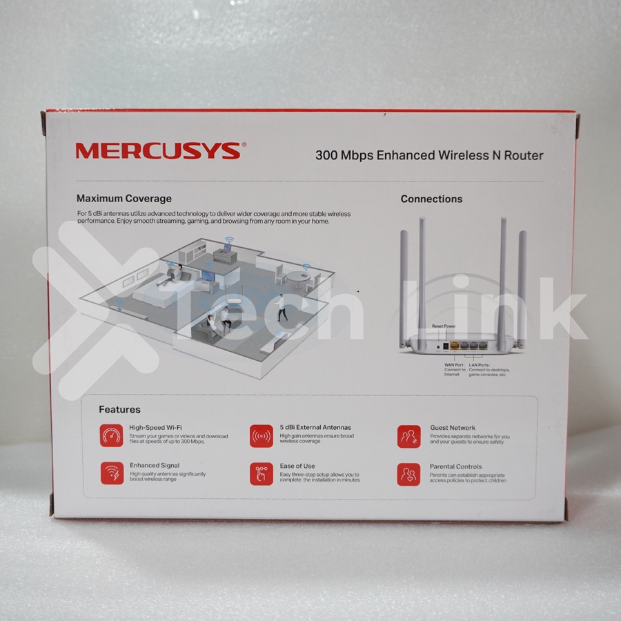 Bộ Phát Router Wi-Fi Mercusys MW325R Chuẩn N Tốc Độ 300Mbps
