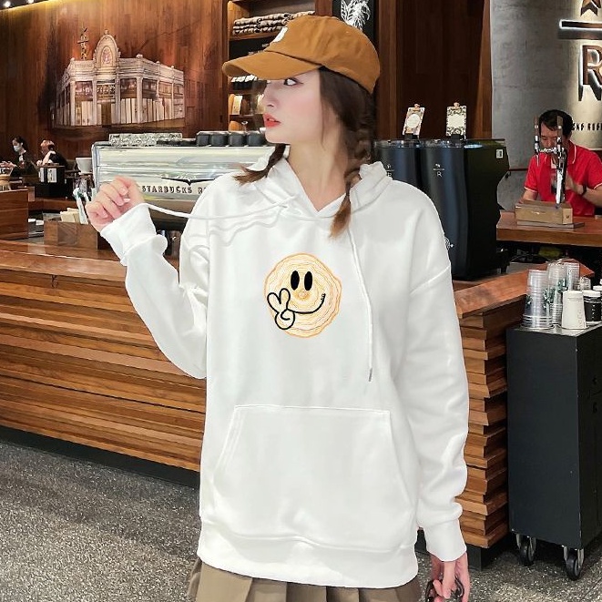 SELVZE Áo khoác hoodie vải cotton in họa tiết retro Mỹ thời trang chất lượng cao cho nữ