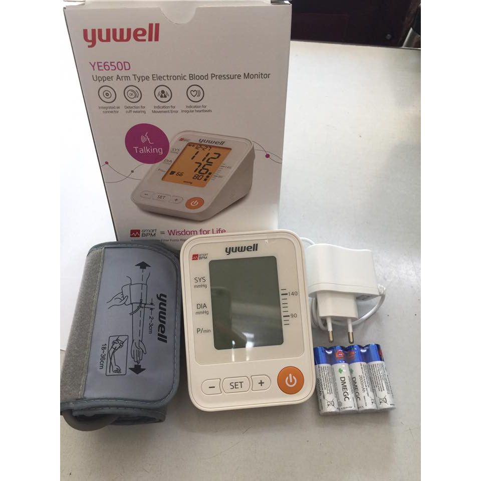 Máy đo huyết áp có giọng nói Yuwell YE-650D